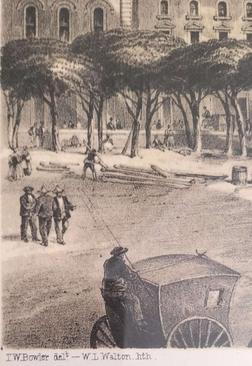 Antique print - Adderley Street - Cape Town - framed