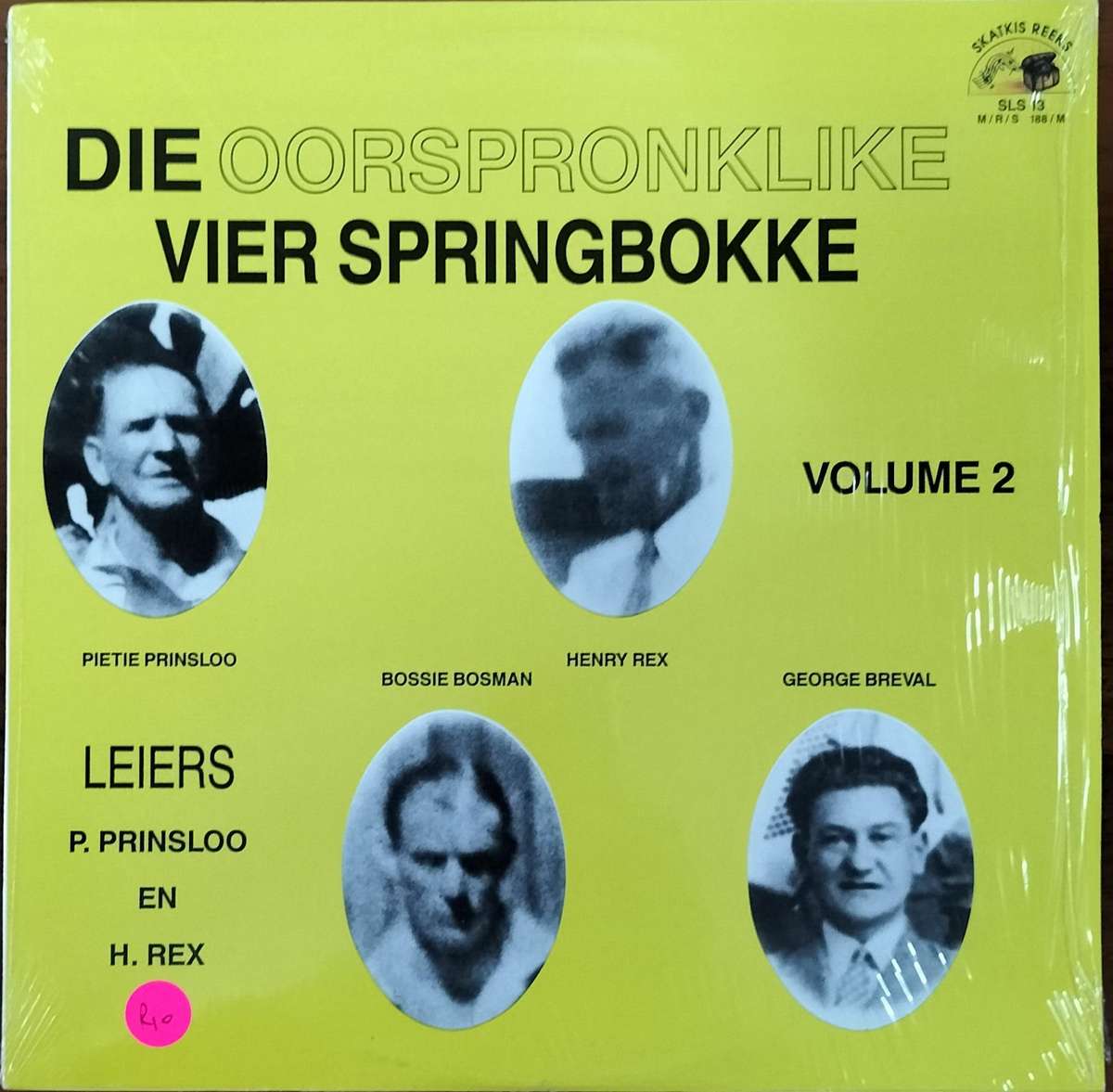 Boere musiek plaat - Vinyl / LP / Record - Die oorspronklike vier Springbokke(Volume 2)