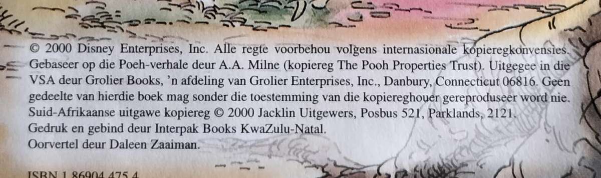 Disney se wonder wereld van lees - Winnie die Poeh en die winderige dag (2000)  - hardeband