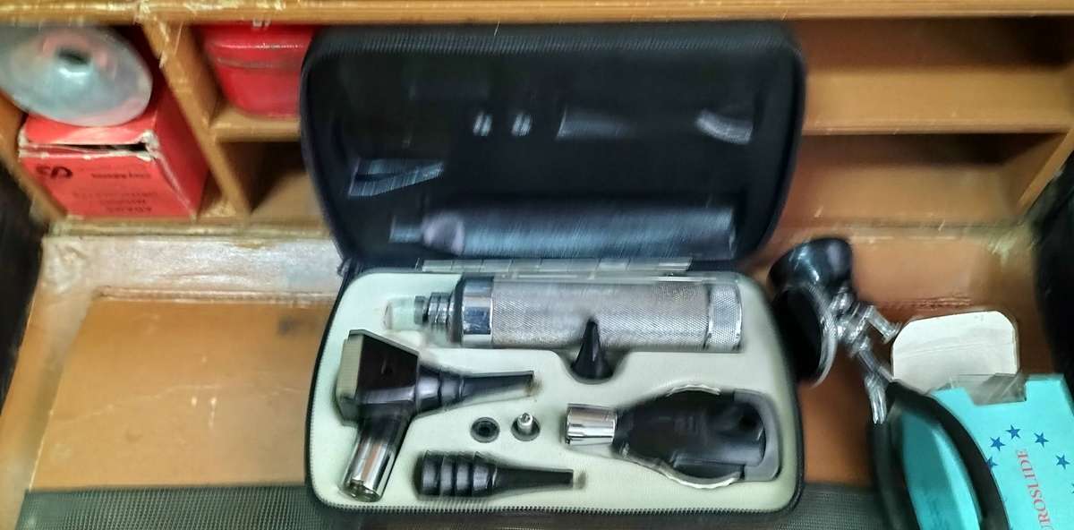 Vintage General Practitioners case filled with essential medical items