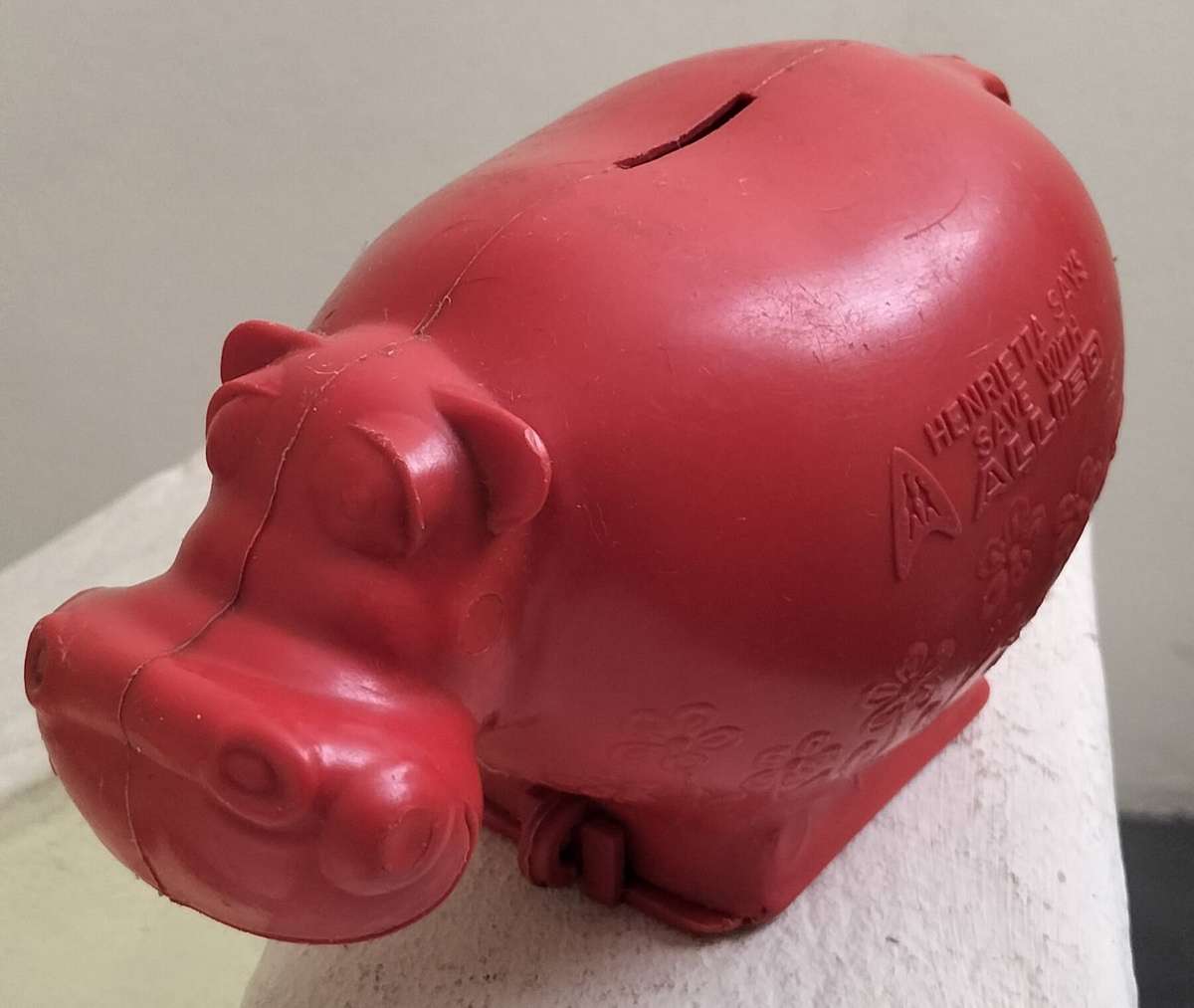 Vintage Allied Bank savings box / money box / piggy bank