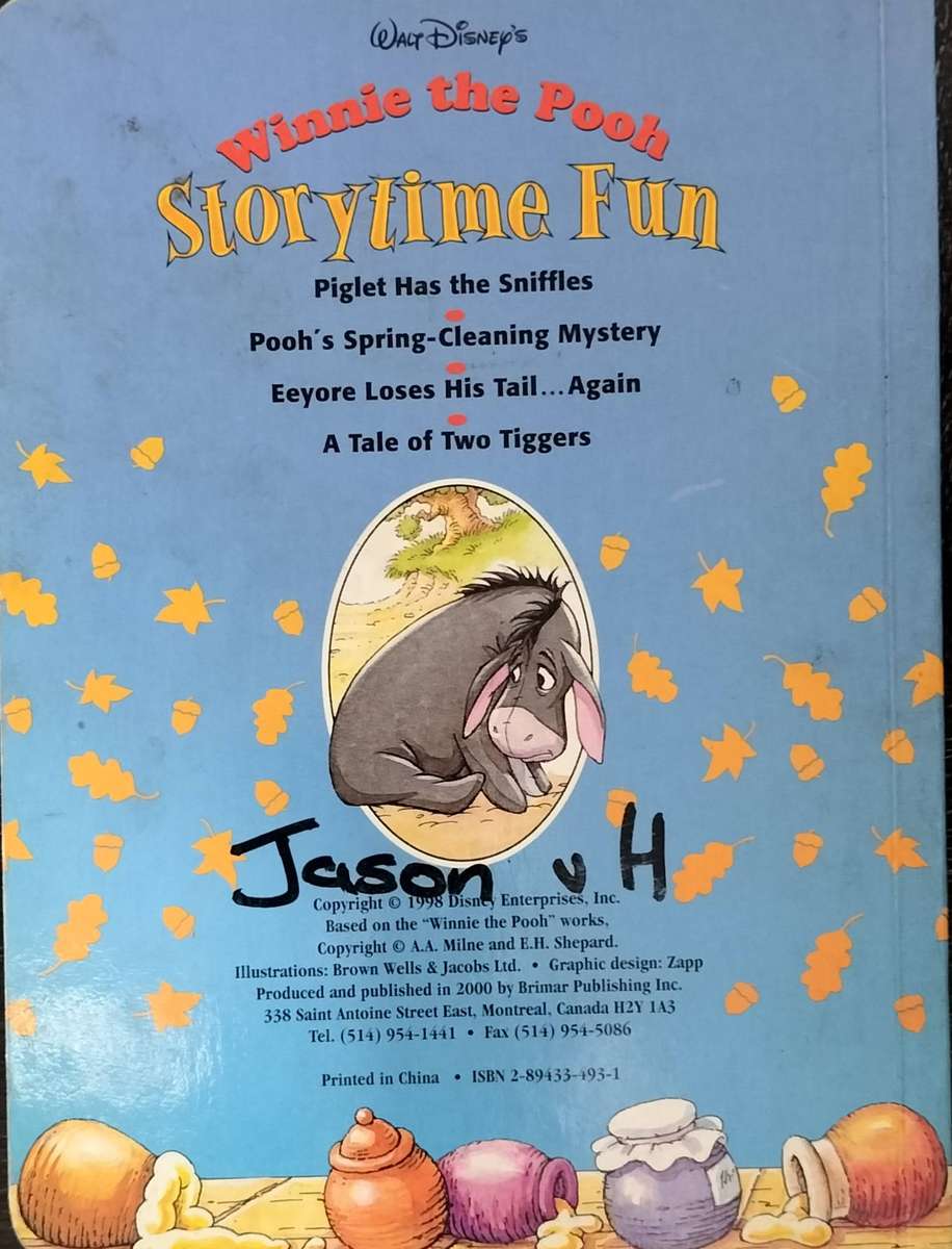 Disney - Winnie the pooh - Eeyore loses his tail again