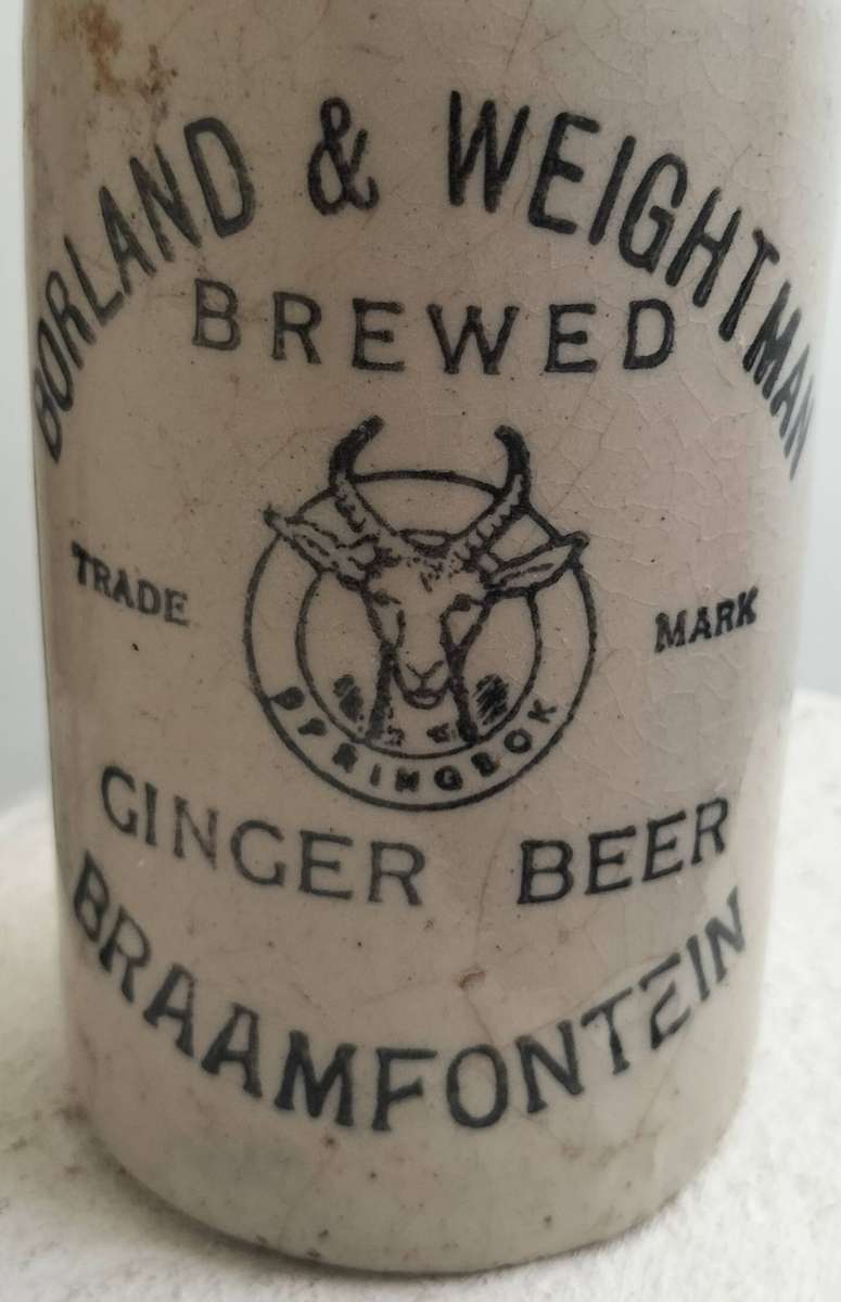 Ginger Beer Bottle - Borland & Weightman - Braamfontein