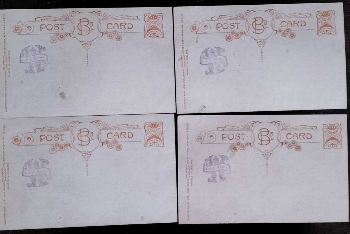 Post Card set - Parent's anguish whilst son participates in WW1 (x4)