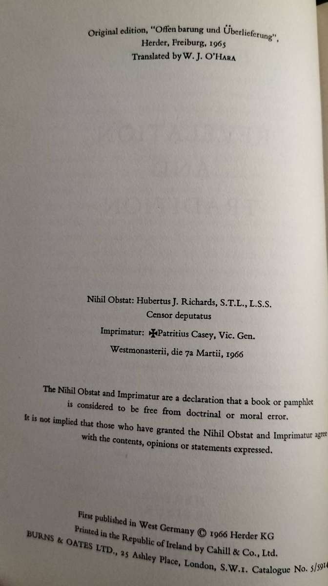 Revelation and Tradition (Rahner & Ratzinger, 1966) - Book 17