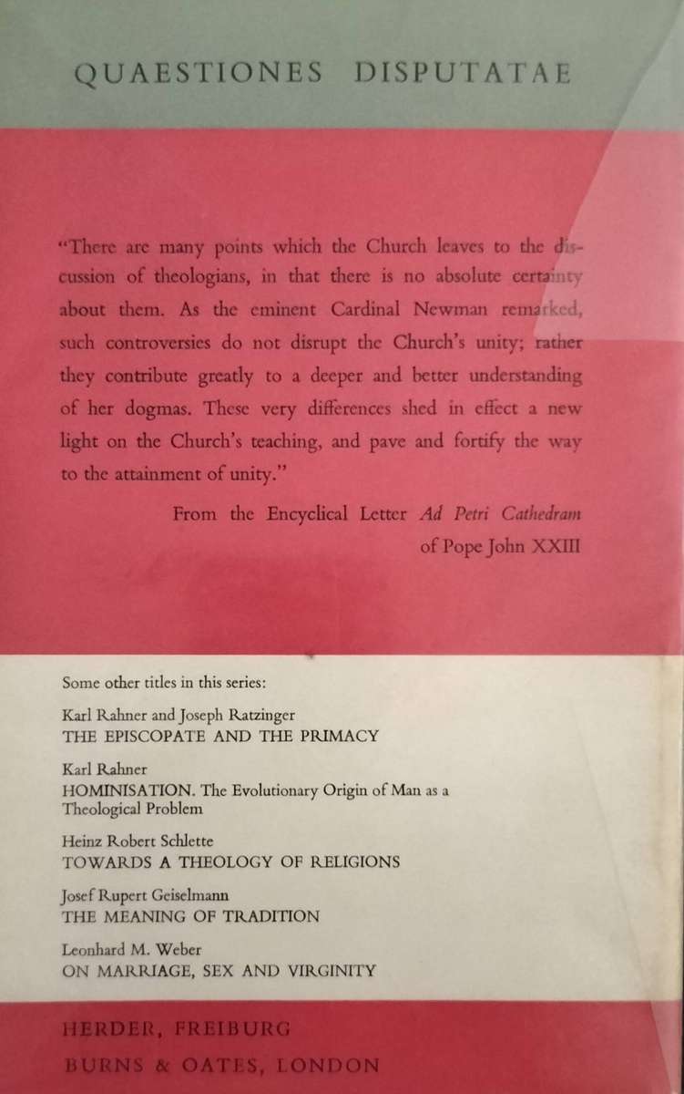 Revelation and Tradition (Rahner & Ratzinger, 1966) - Book 17