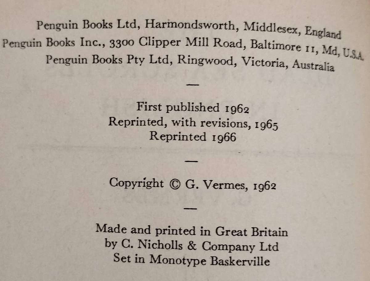 The dead sea scrolls in English (Vermes, 1966)