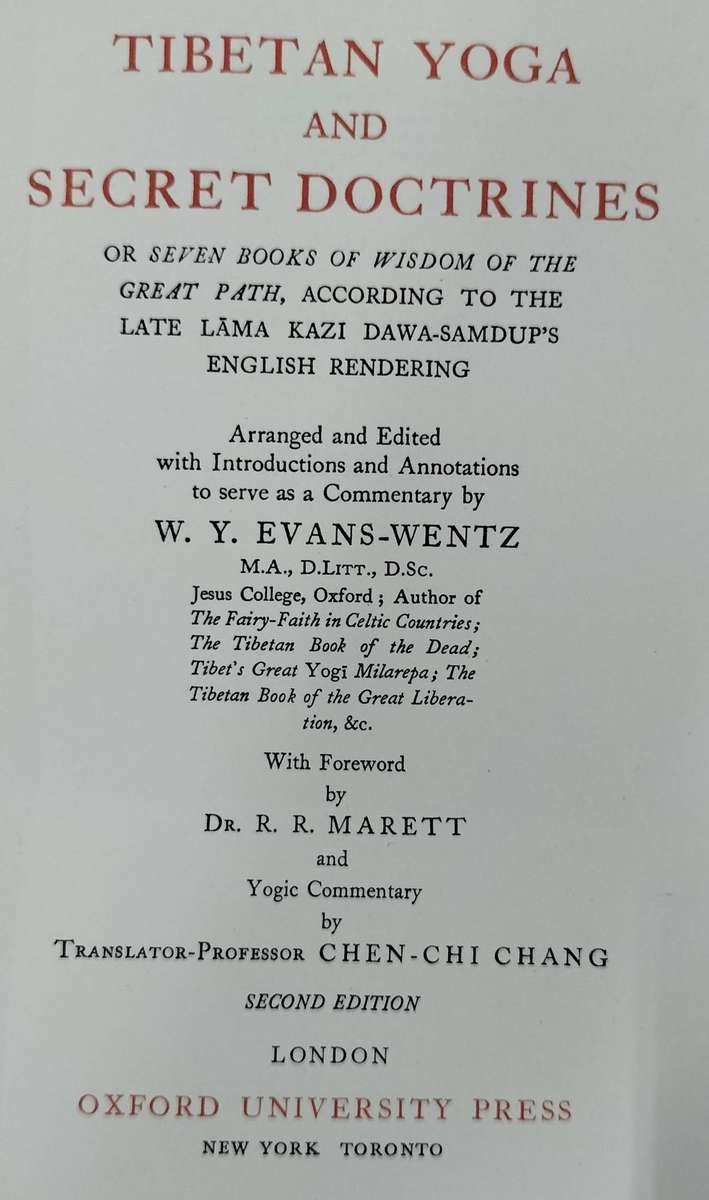 Tibetan Yoga and secret doctrines (Evans-Wentz, 1960) - Oxford University Press