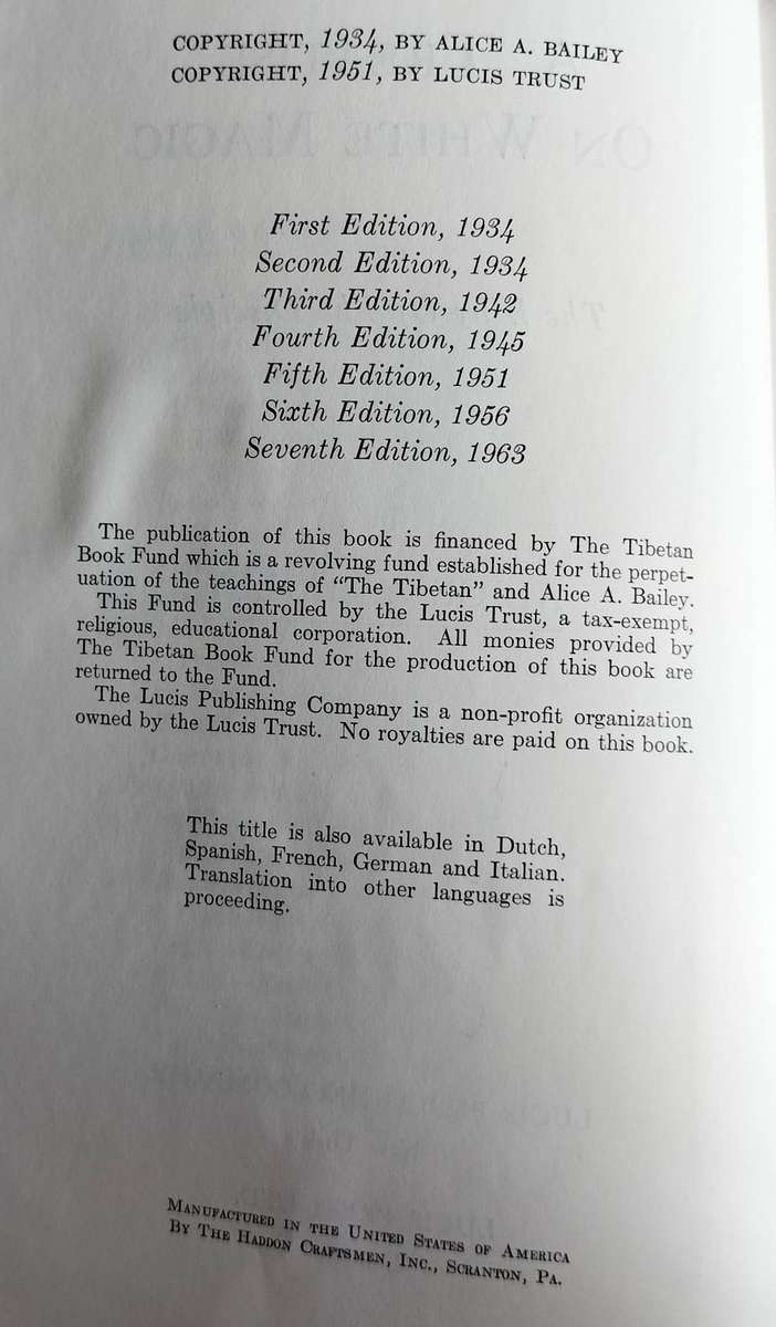 The Treatise on White Magic - or the way of the disciple (Bailey, 1963) - Tibetan spirituality