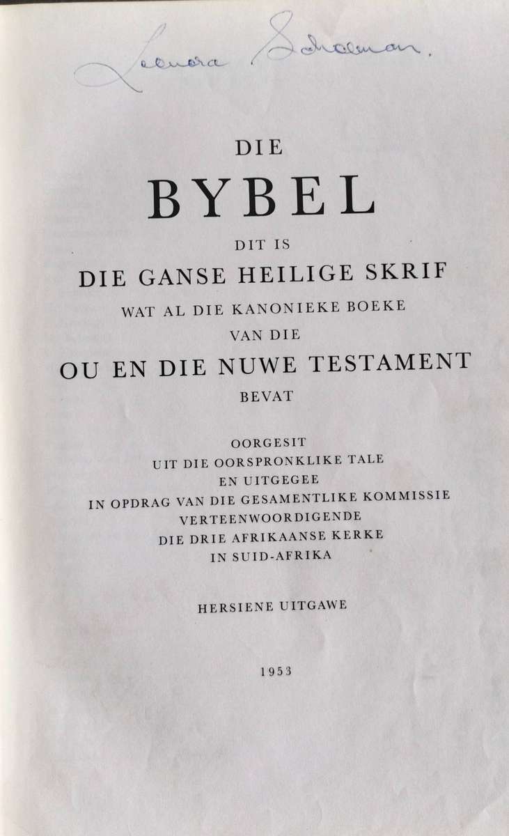 Die Bybel (1953) - 23,5 x 34,5 cm - leer omhulsel