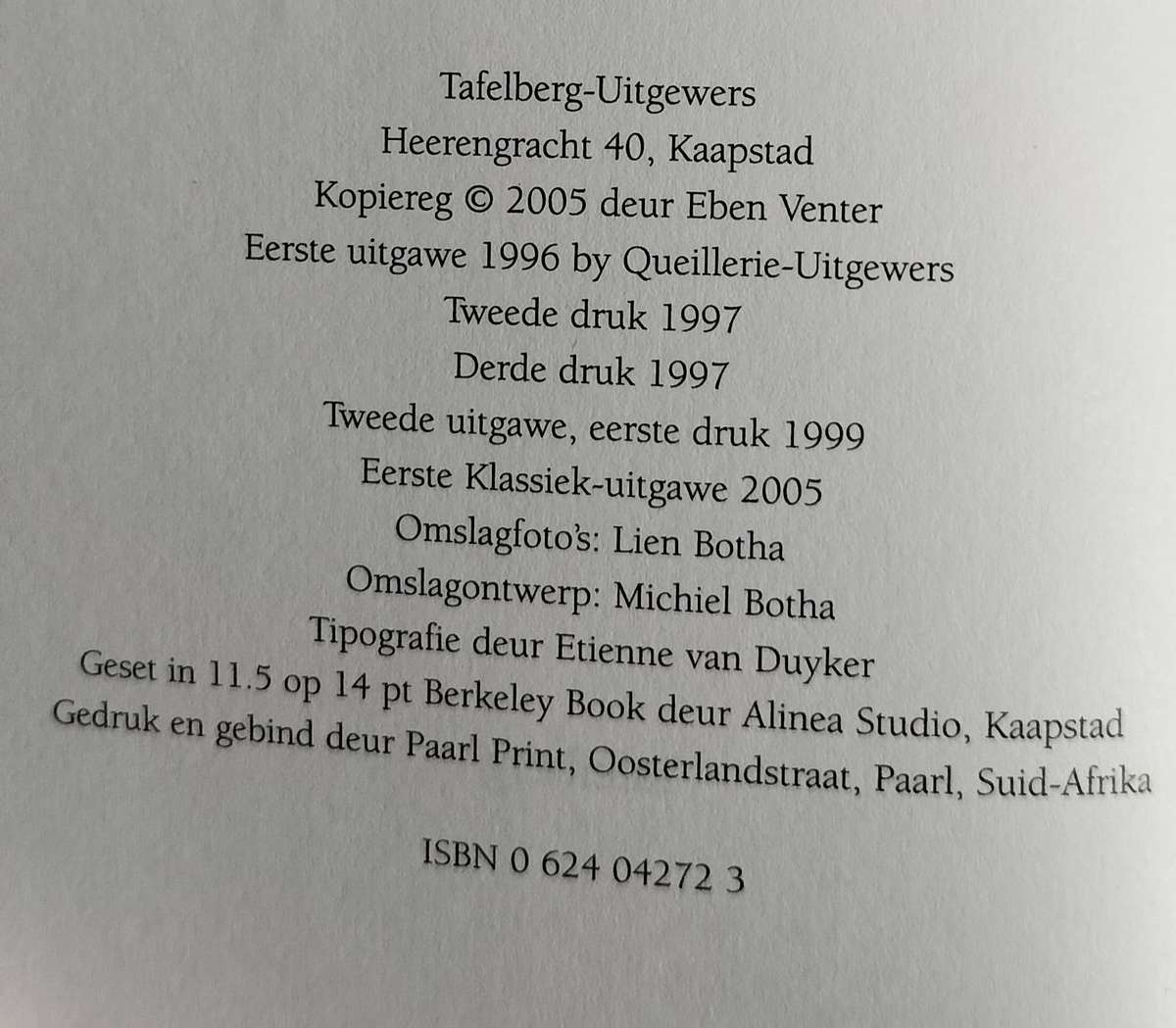 Ek stamel Ek sterwe (Venter, 2005)