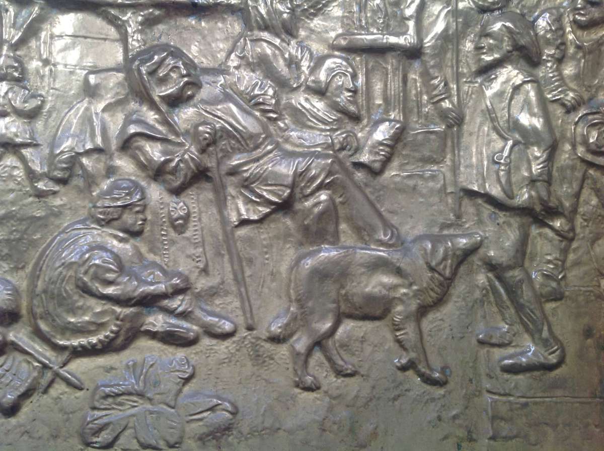 Vintage Dutch Bronze Fire Screen