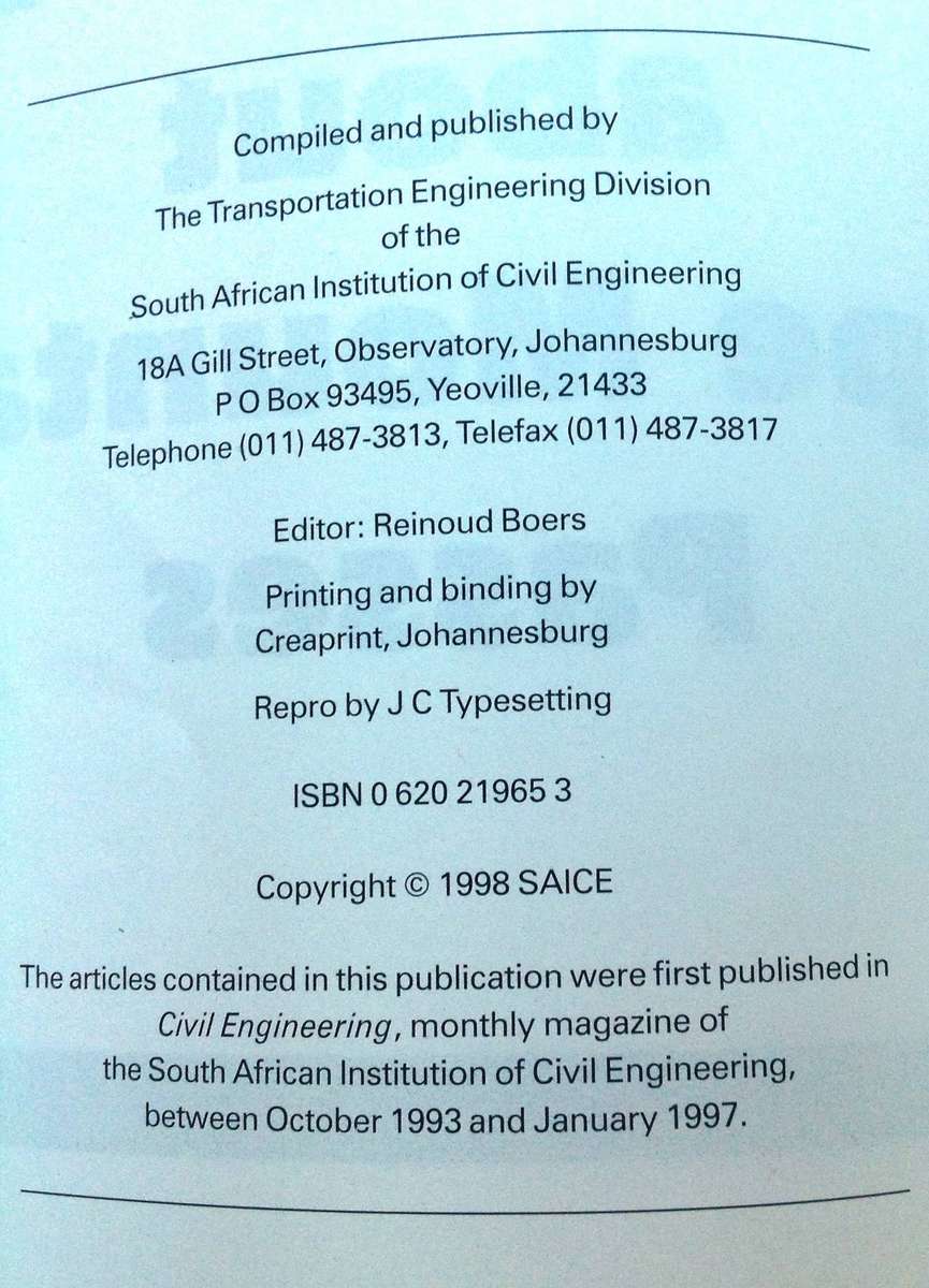 Reminiscences about CAPE MOUNTAIN PASSES - SA Institution of Civil Engineering - signed