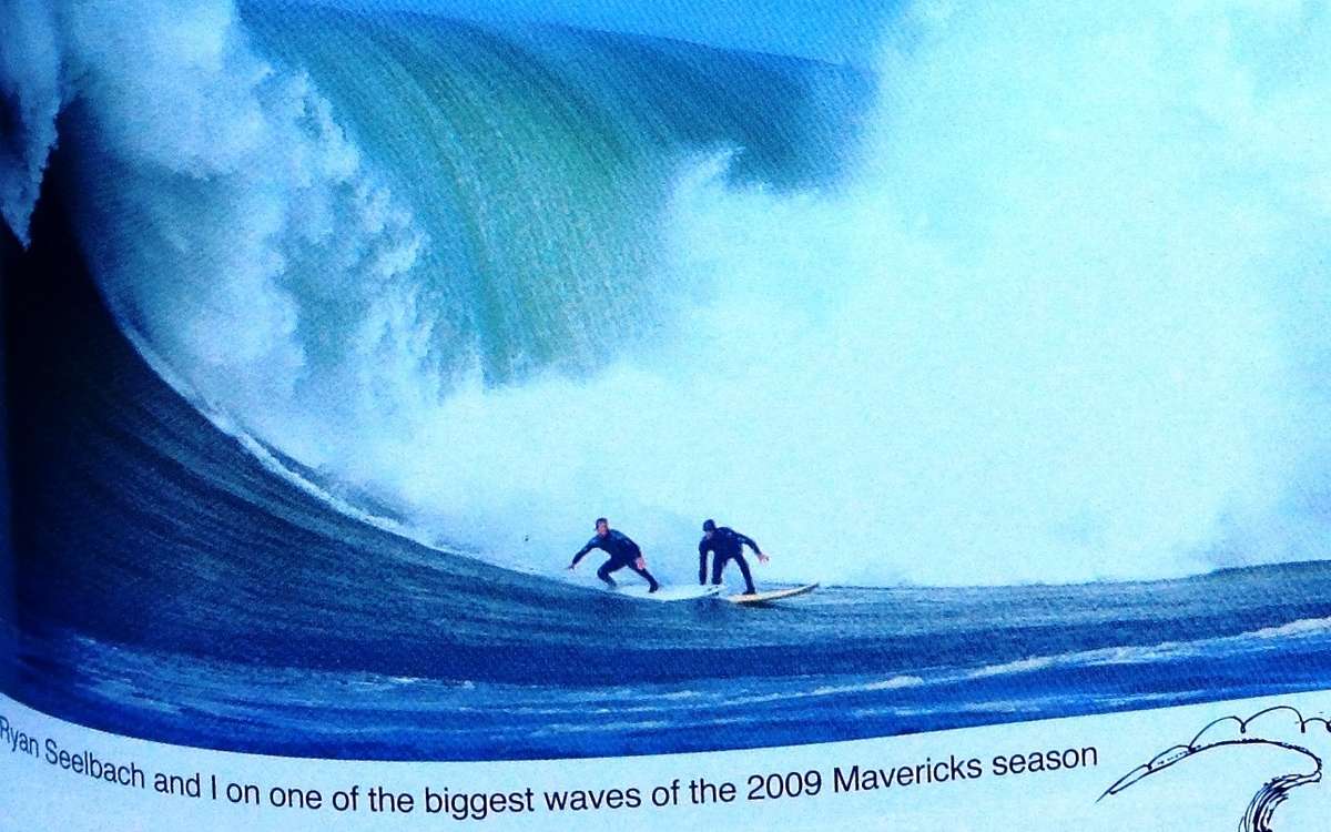Stoked! Chris Bertish - Winner of the 2010 Mavericks Big Wave Invitational - Book signed by Author