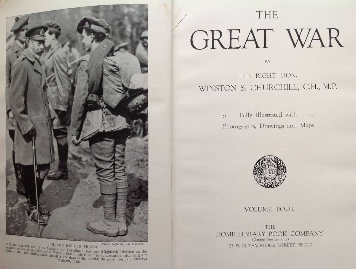 The Great War - The Right Hon. Winston S. Churchill, CH, MP - Volumes One to Four (Complete Set)