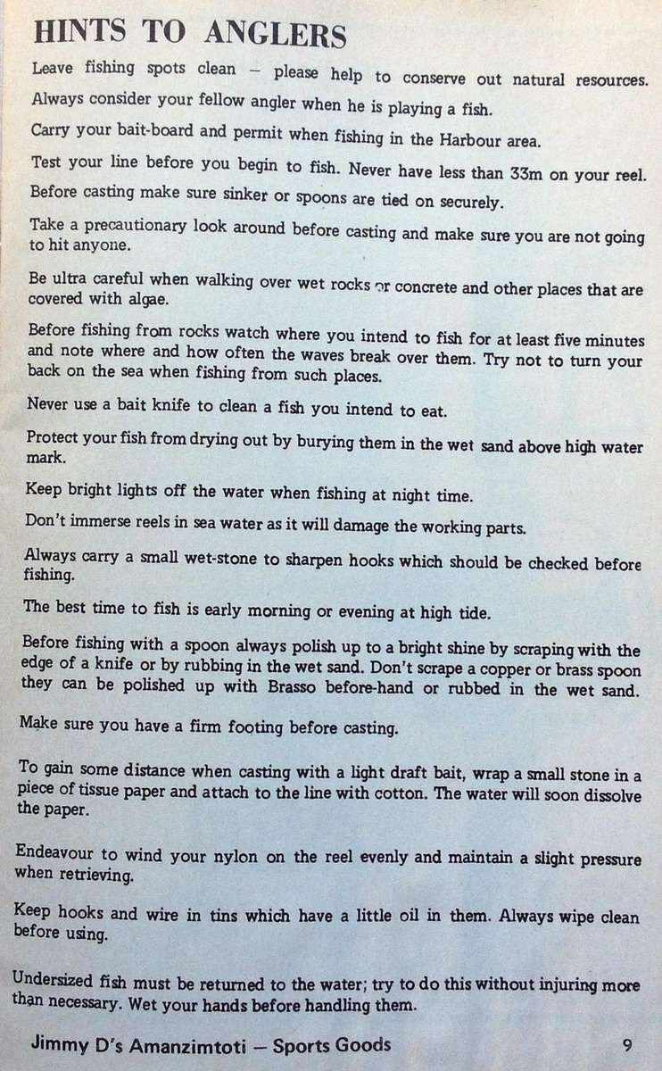 Natal Coast Fishing Guide - Len Jones