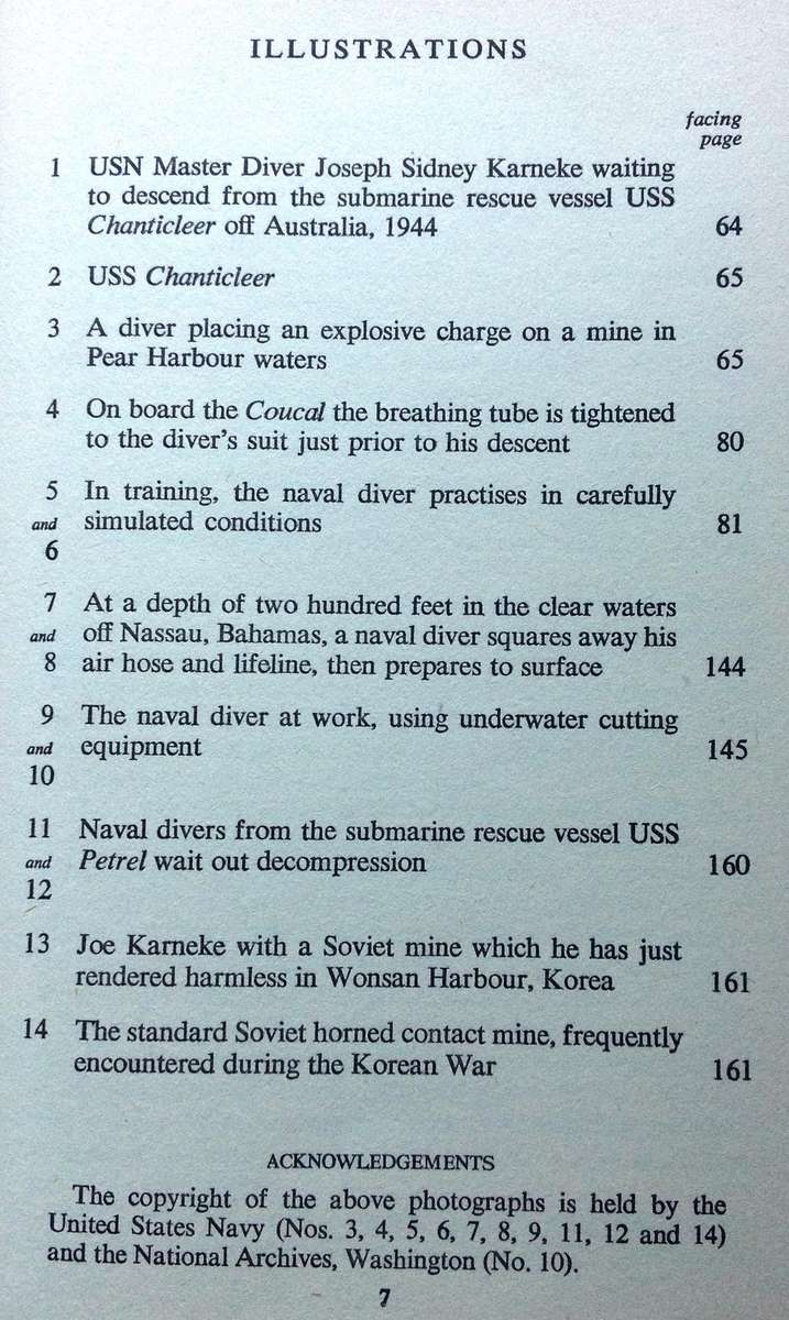 NAVY DIVER - Joseph Sidney Karneke with Victor Boesen - Hardcover