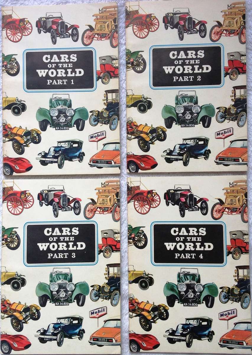 Box set of 4 books - Cars of the World - J D Scheel - 4 books contain 850 full colour illustrations