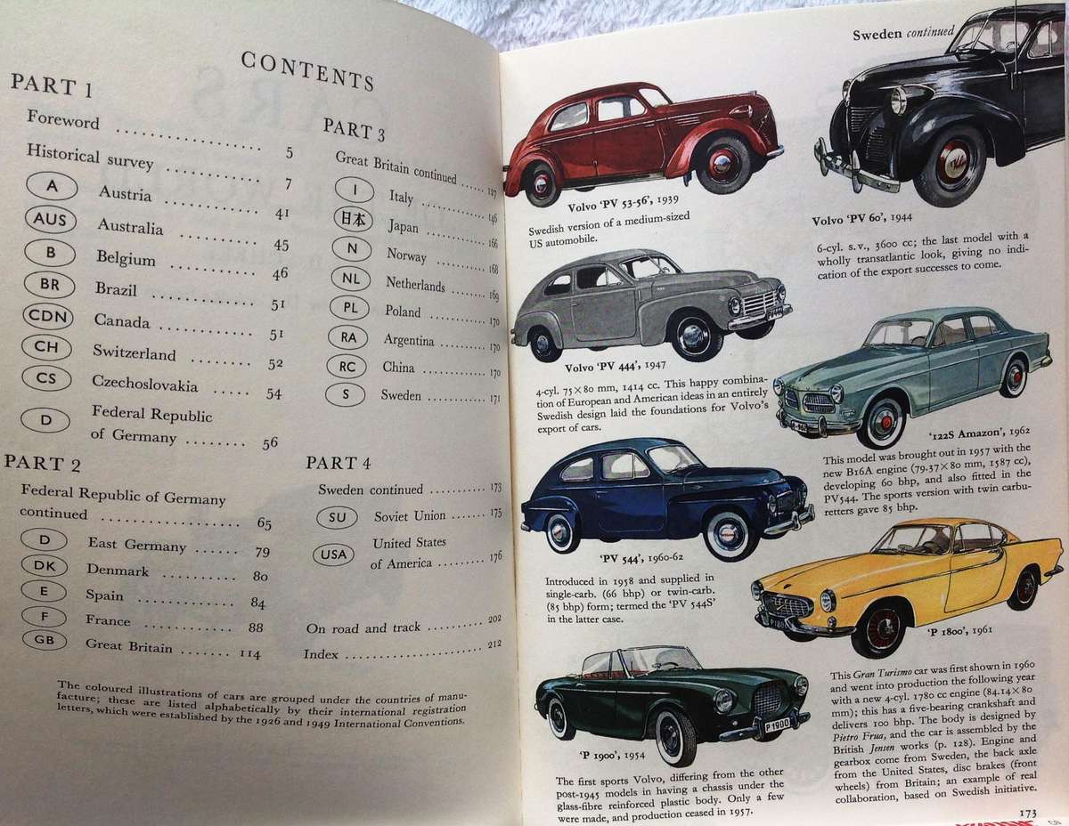 Box set of 4 books - Cars of the World - J D Scheel - 4 books contain 850 full colour illustrations