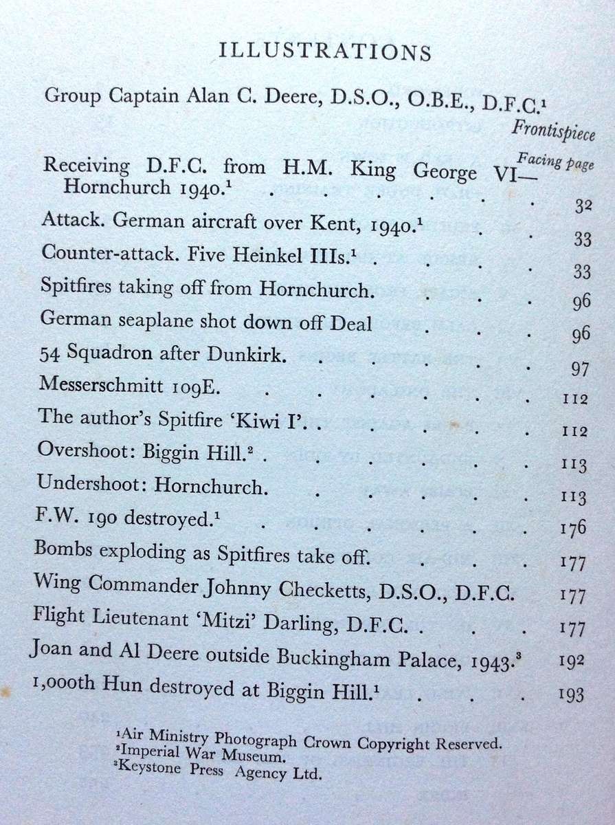 Nine Lives - Group Captain Alan C Deere DSO, OBE, DFC - Hardcover     Book signed by Author