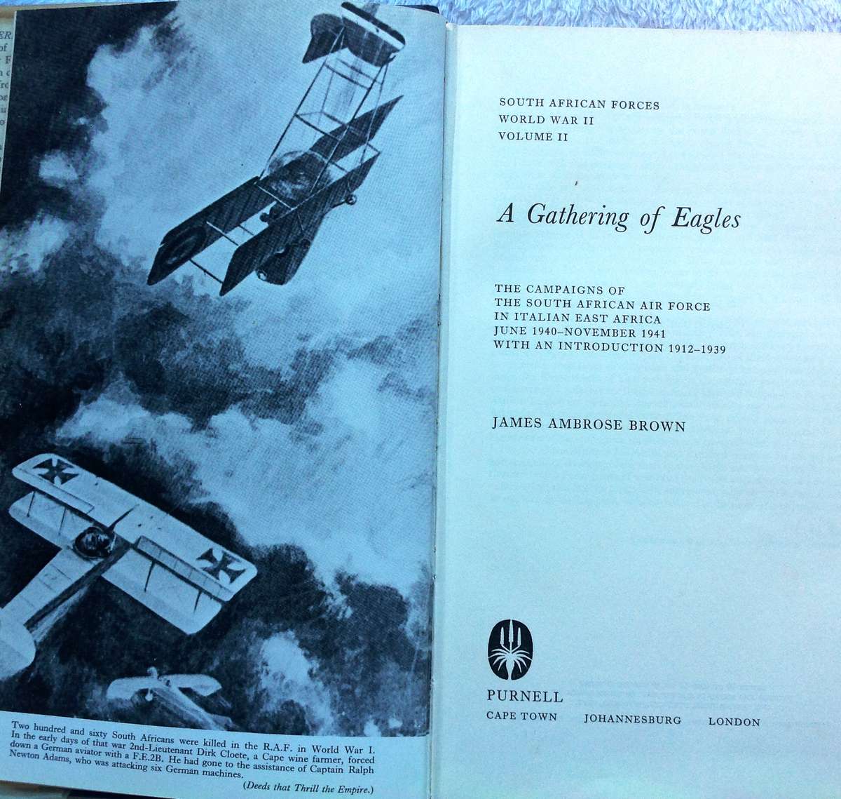 A Gathering of Eagles - James Ambrose Brown - Hardcover-South African Forces World War 2-Volume 2