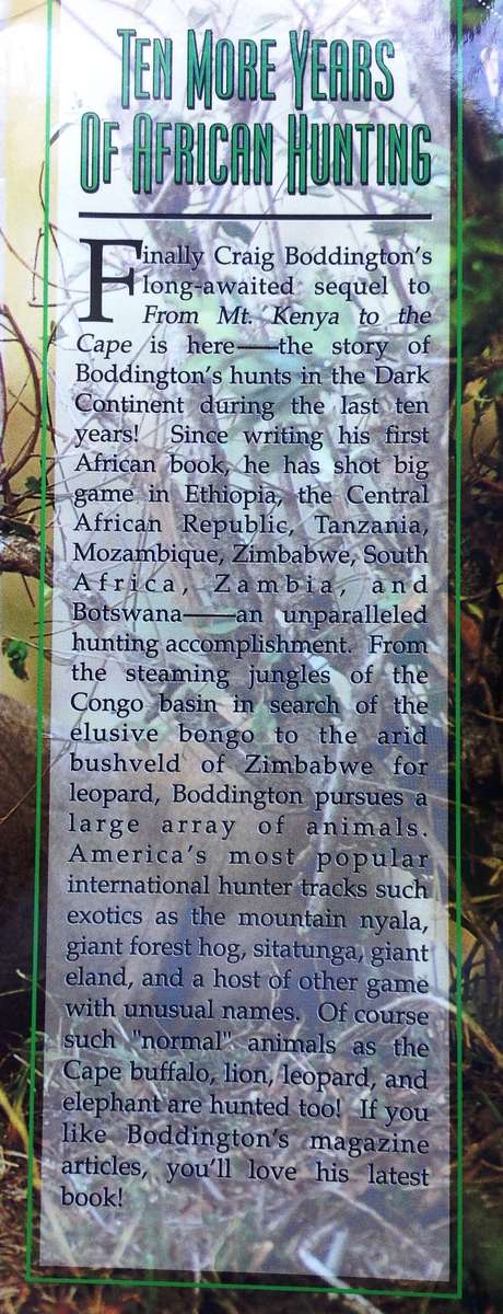 Where Lions Roar - Ten More Years of African Hunting - Craig T Boddington - Hardcover