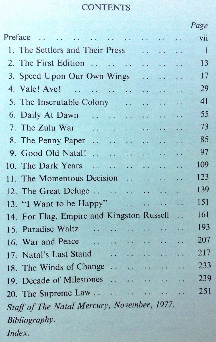For The Love of Natal  The Life and Times of The Natal Mercury 1852-1977 - Terry Wilks - Hardcover