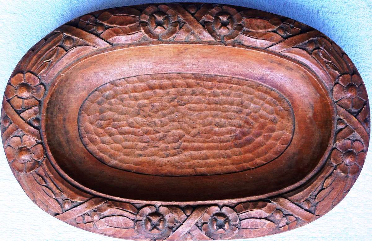 Carved wooden bowl