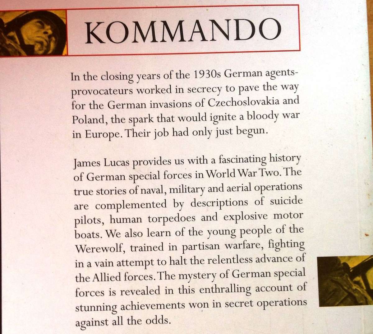 KOMMANDO - German Special Forces of World War Two - James Lucas