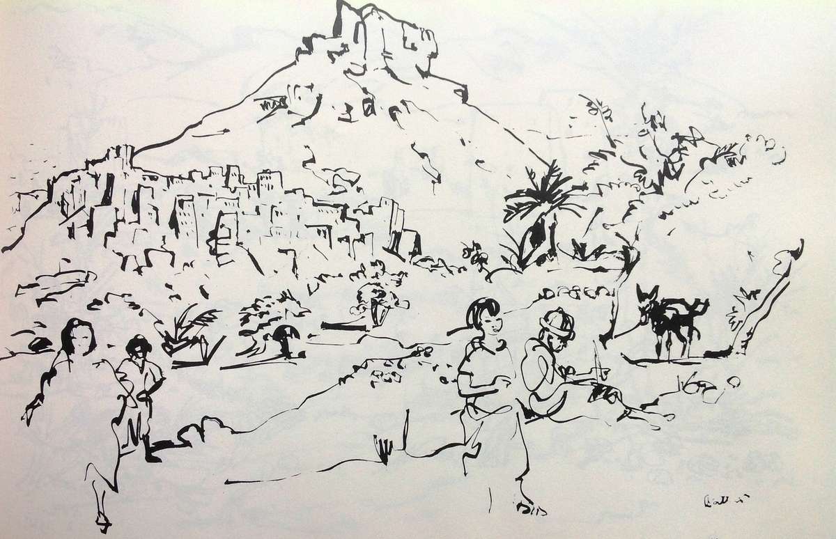 BATTISS in the Hadhramaut-sketches of Southern Arabia by Murray & Elzabe Schoonraad - signed, ltd ed