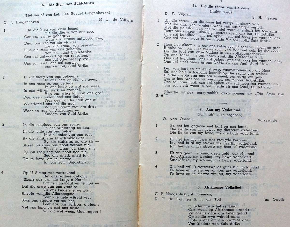 FAK Volksangbundel vir Suid-Afrika (Woorde Alleen)