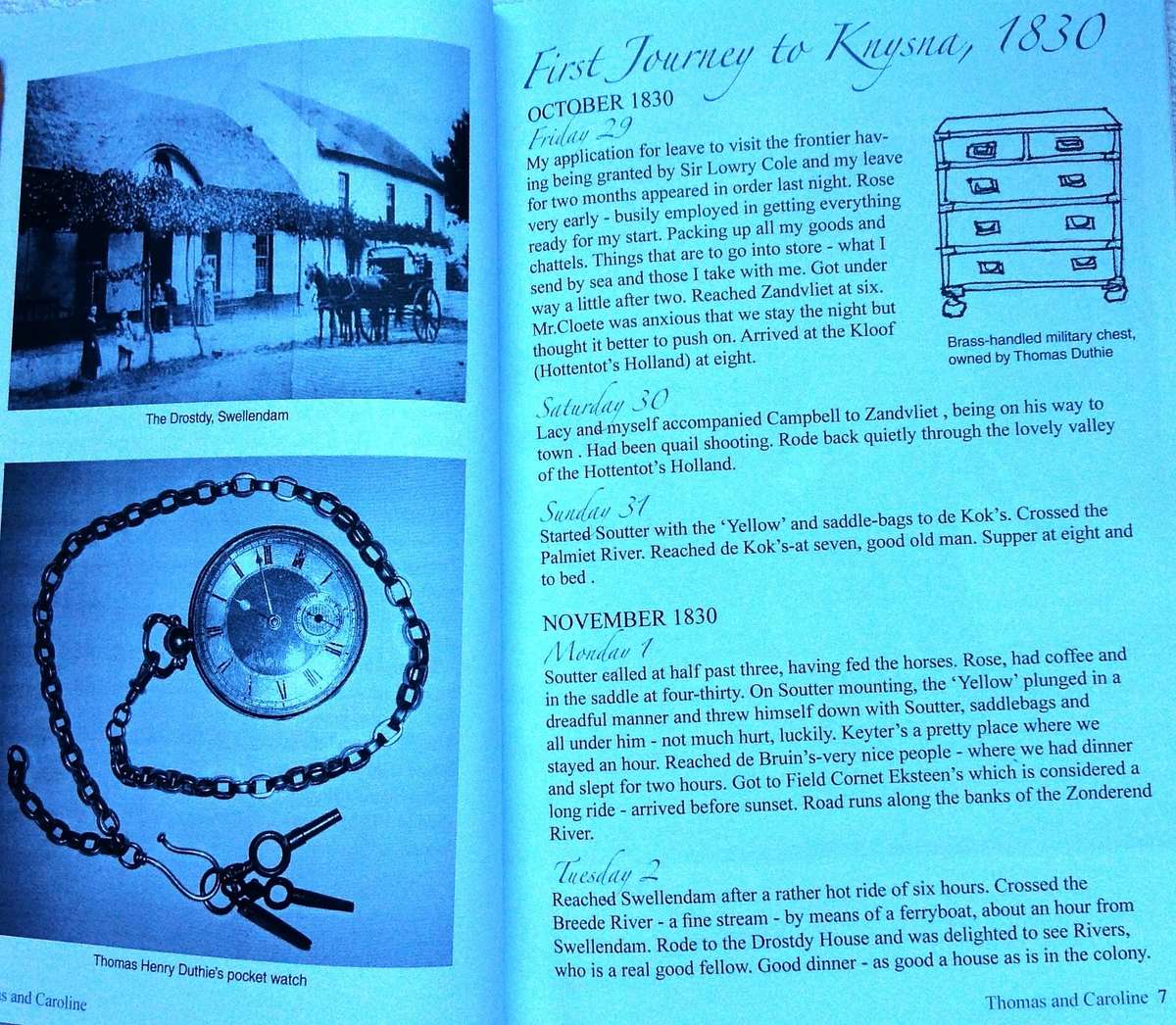 Thomas and Caroline-A Knysna Diary 1830-1834 - Transcribed, illustrated by Pamela Day (nee Duthie)