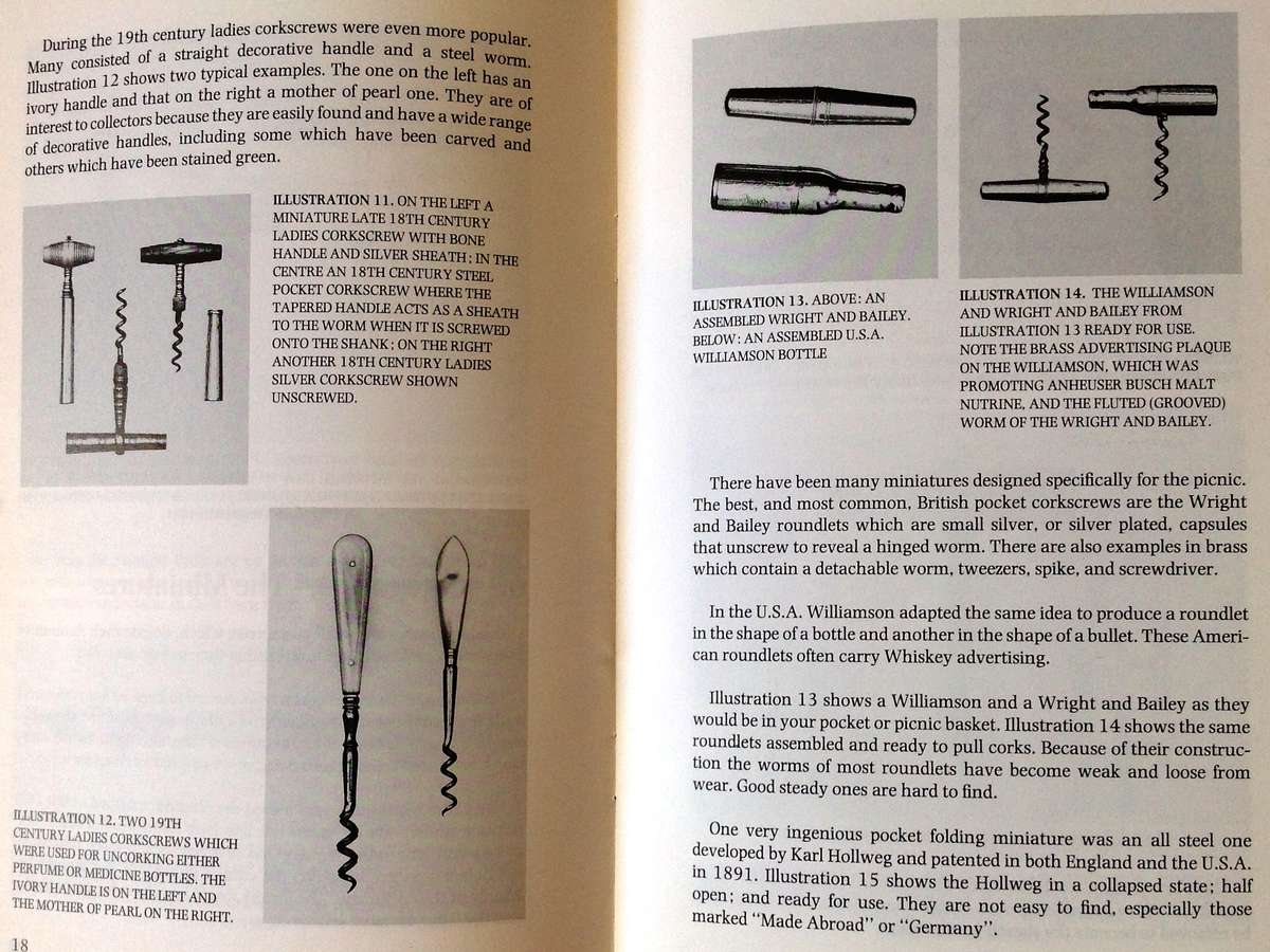 A Guide to Corkscrew Collecting - Peter Coldicott AND a beautiful natural wooden handle corkscrew