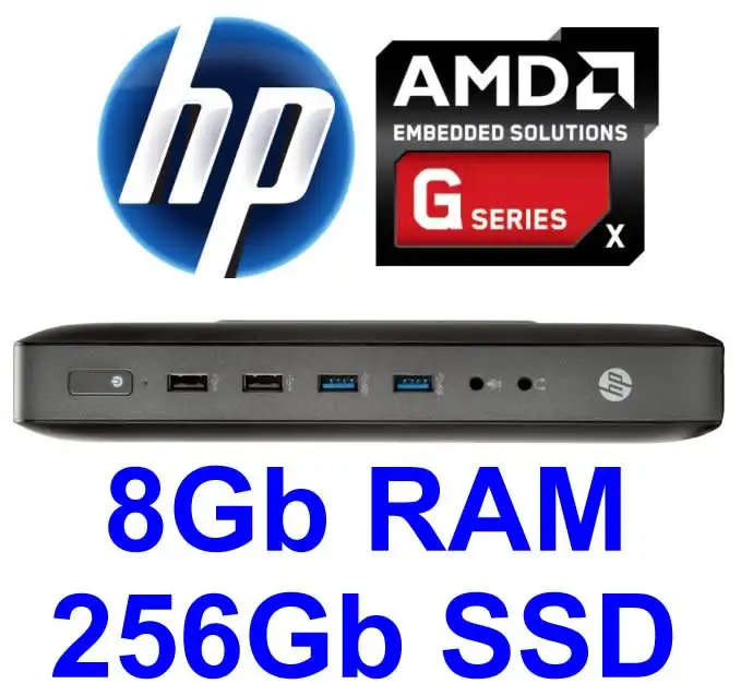 HP T620 - AMD Quad Core, 256Gb SSD, 8Gb Ram