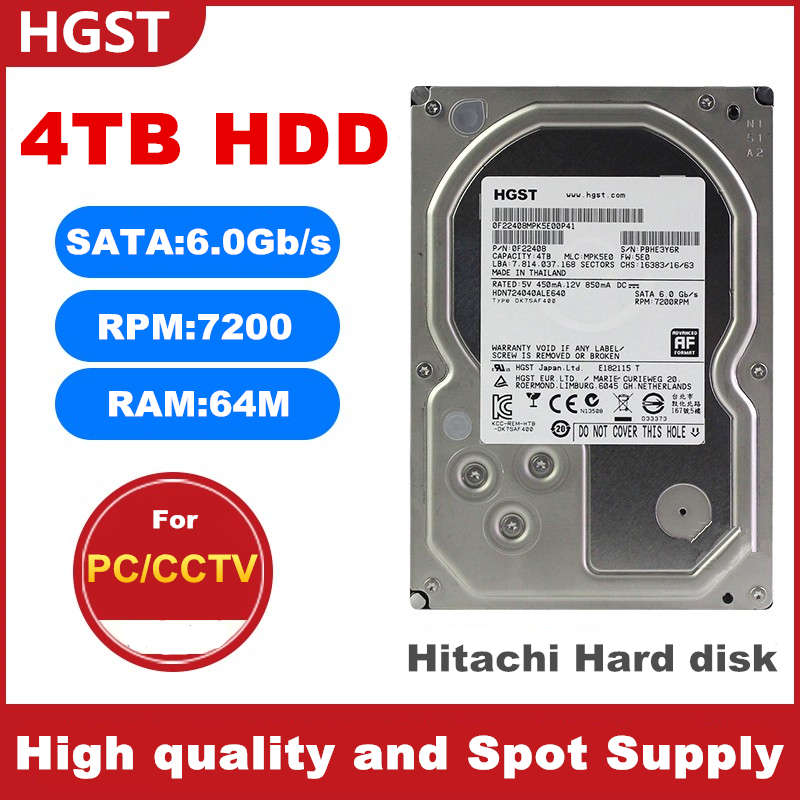 LIKE NEW!!! HGST 4000GB HDD (4TB) Desktop HDD