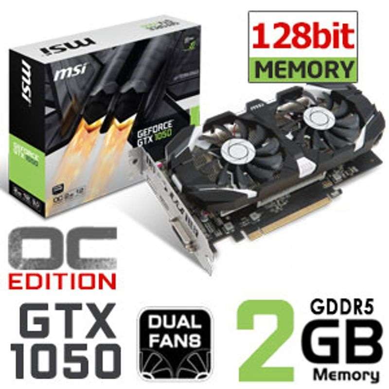 AMAZING!! MSI GTX 1050 2GB GDDR5 GRAPHICS CARD! 100% WORKING, PLAYS ALL GAMES