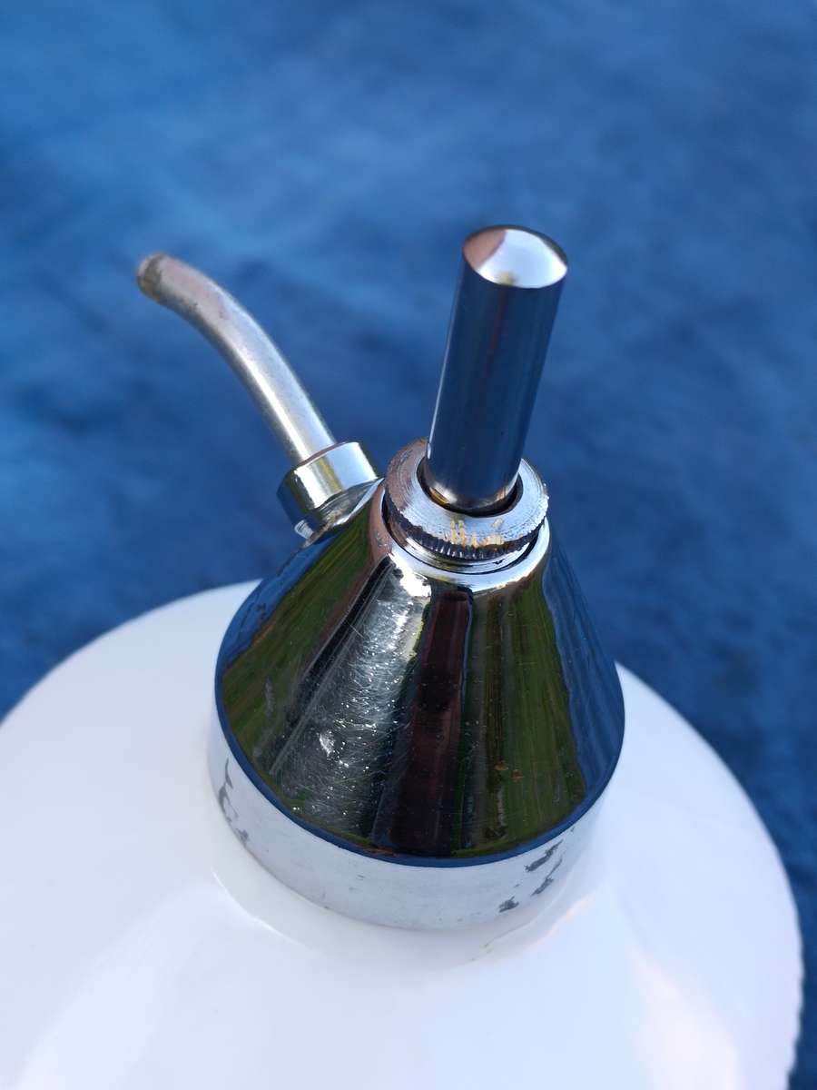 Vintage Brylcreem Milk-glass Dispenser bottle