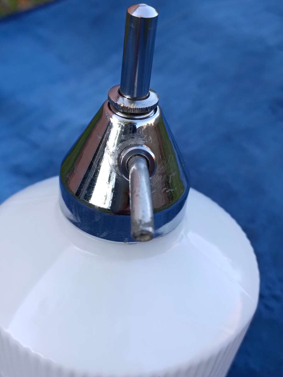 Vintage Brylcreem Milk-glass Dispenser bottle