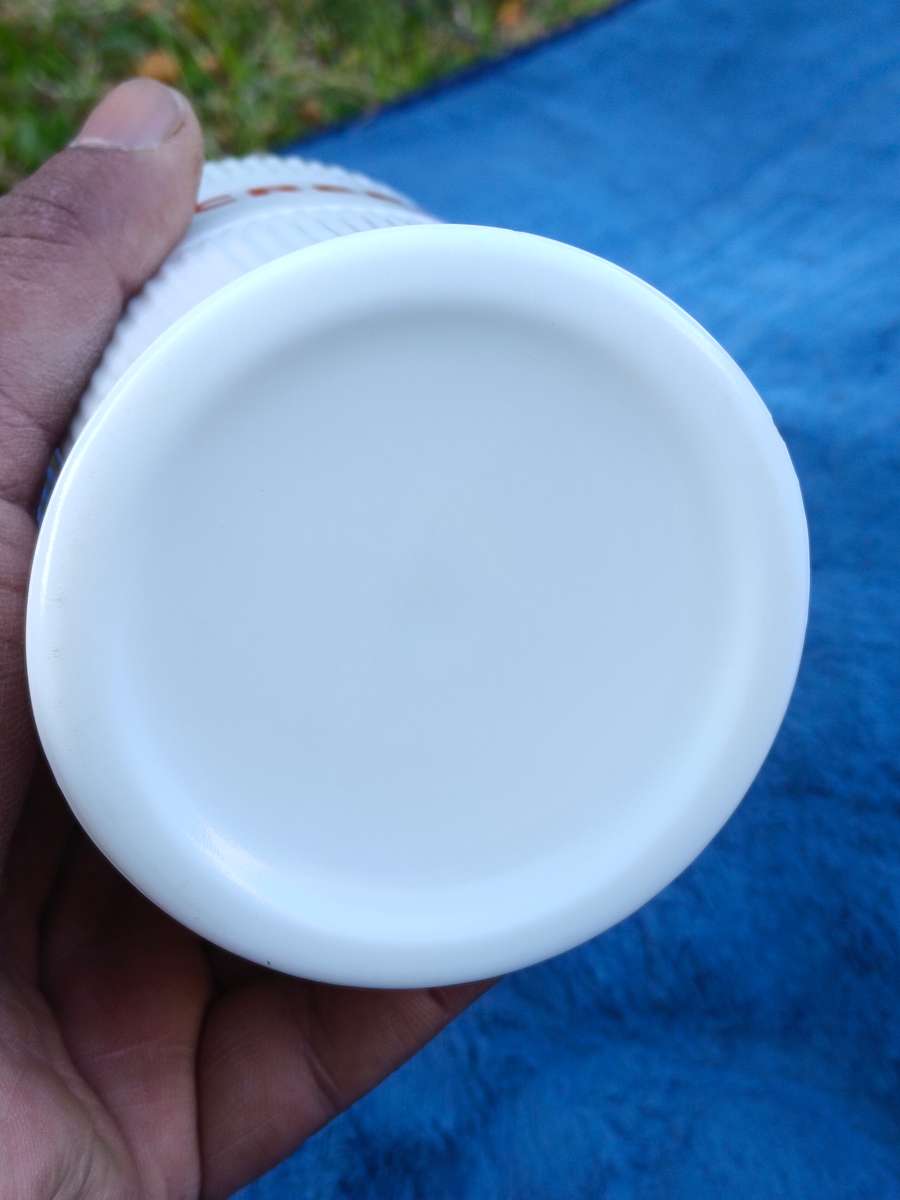 Vintage Brylcreem Milk-glass Dispenser bottle