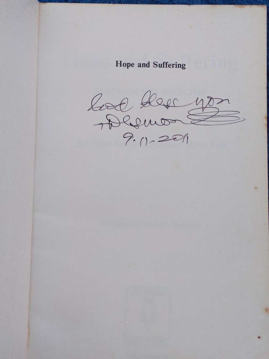 Desmond Tutu signed & inscribed book
