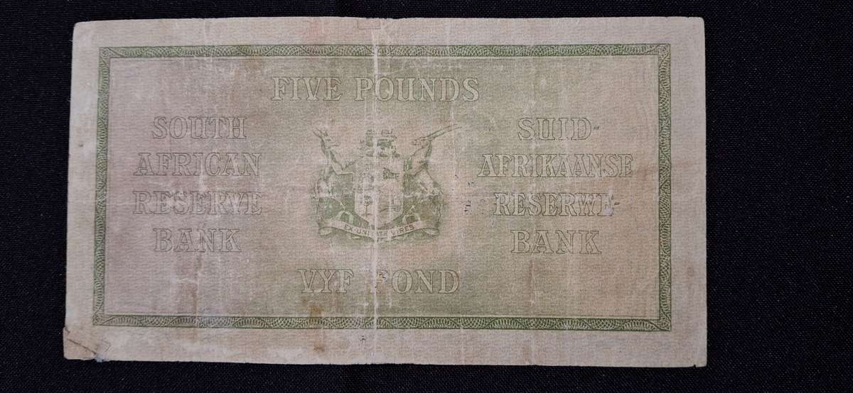 J POSTMUS 5 POUND 7 APRIL 1943 - B23 - 567143 VAN RIEBEECK WTM E/A 1st ISSUE