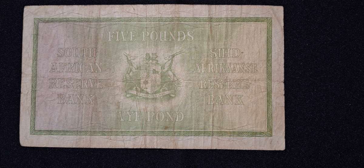 J POSTMUS 5 POUND 14 SEPTEMBER 1942 - B21 - 750001 VAN RIEBEECK WTM E/A 1st ISSUE