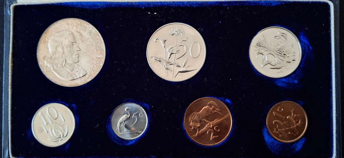 1965 RSA COMPLETE  SET WITH SOUTH AFRICA AND SUID AFRIKA COINS