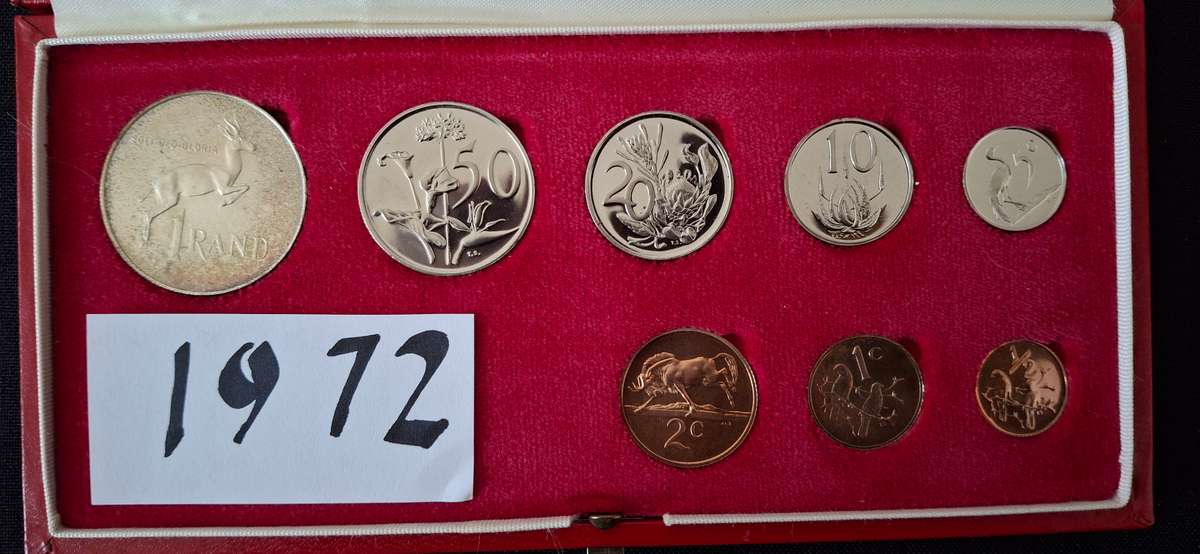 1972 RSA PROOF SET WITH SILVER R1 NO GOLD COINS