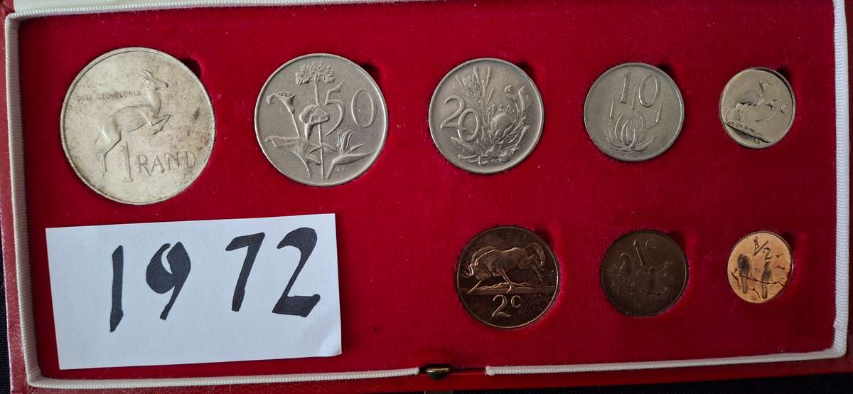 1972 RSA PROOF SET WITH SILVER R1 NO GOLD COINS