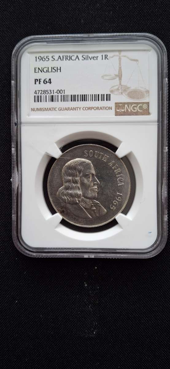 1965 RSA Silver Rand S1R English NGC PF64