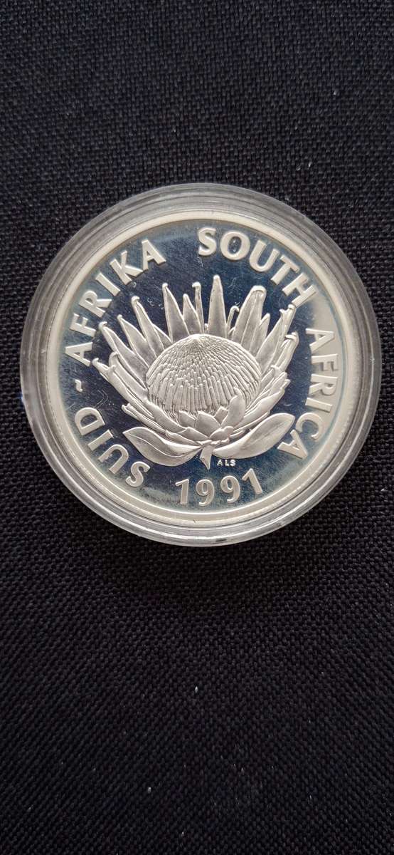 1991 RSA  Silver Rand S1R Nursing UNCIRCULATED in SA Mint Box