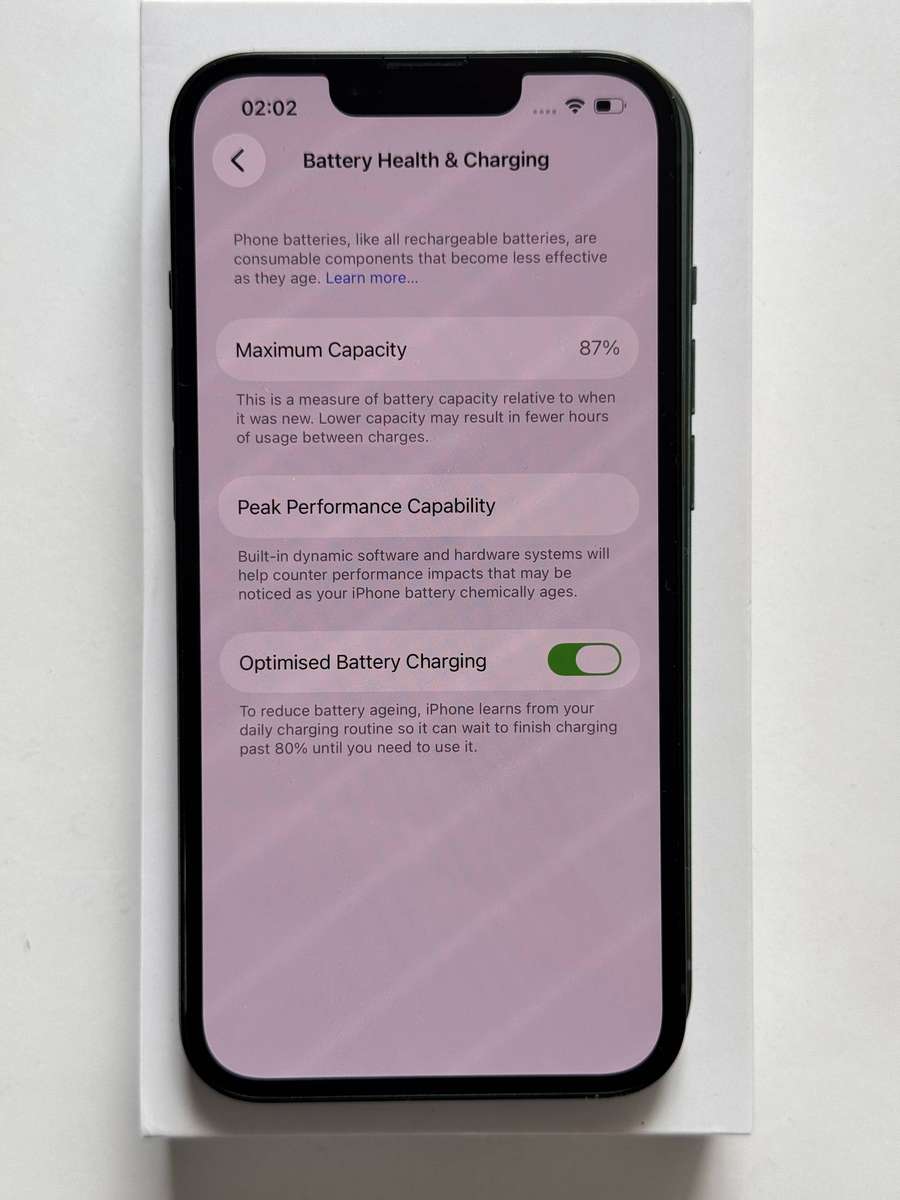 iPhone 13 256GB in Alpine Green with 87% Battery Health