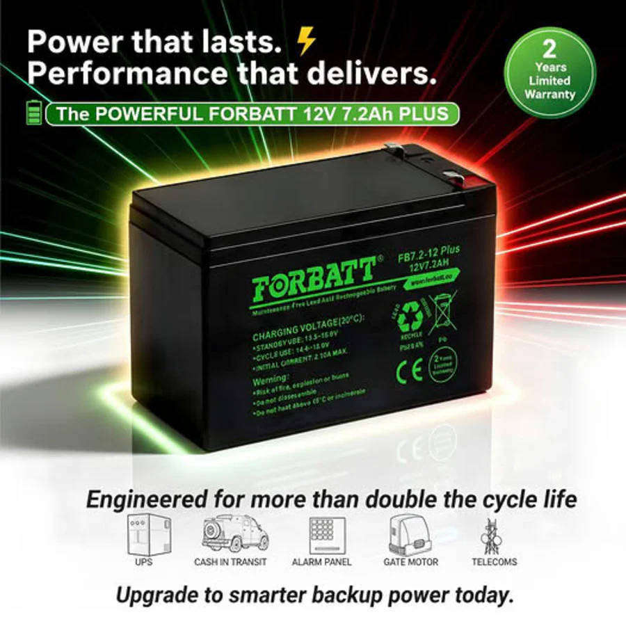 FORBATT * SLA BATTERY * - 12V-7.2AH Plus