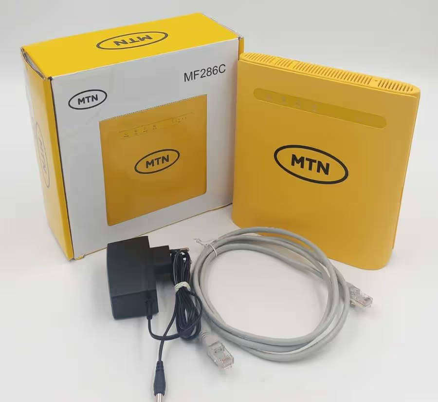 MTN  - ZTE - MF286C LTE 300Mbps 4G WiFi Router - Yellow * Please read Item Description *